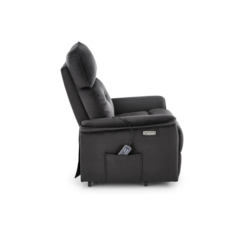 Fotel rozkładany elektrycznie SEMIX COMFORT BLACK czarny