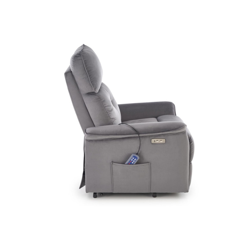 Fotel rozkładany elektrycznie SEMIX COMFORT GREY popielaty