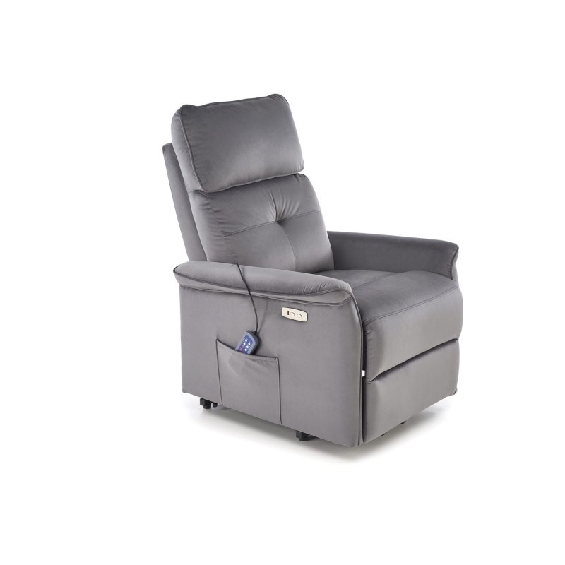 Fotel rozkładany elektrycznie SEMIX COMFORT GREY popielaty