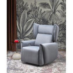 Fotel rozkładany elektrycznie GELAR COMFORT GREY popielaty