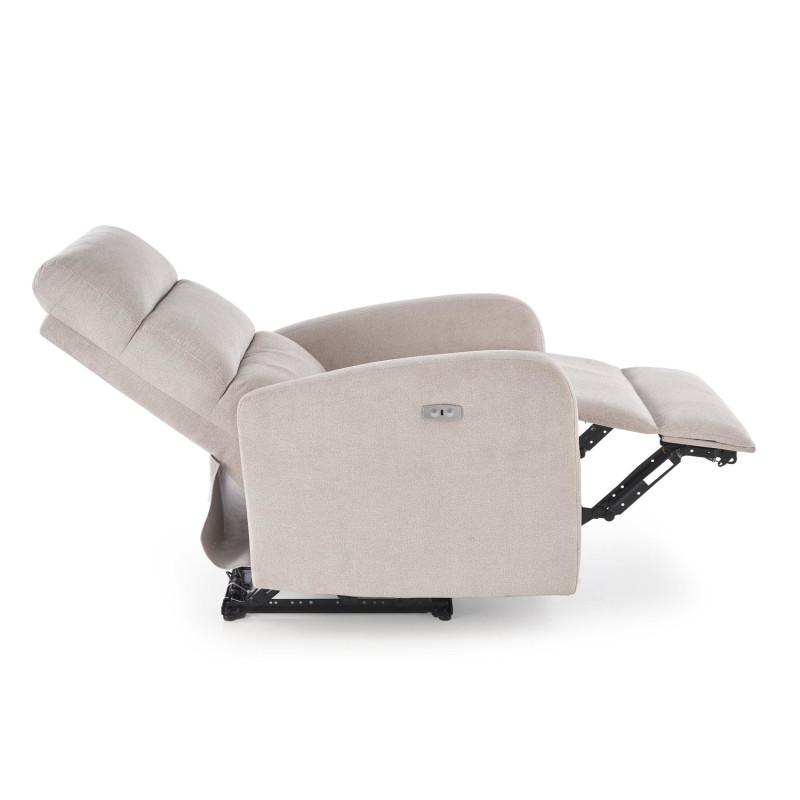 Fotel rozkładany elektrycznie CARINEX COMFORT LIGHT BEIGE jasny beżowy