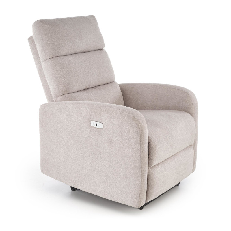 Fotel rozkładany elektrycznie CARINEX COMFORT LIGHT BEIGE jasny beżowy