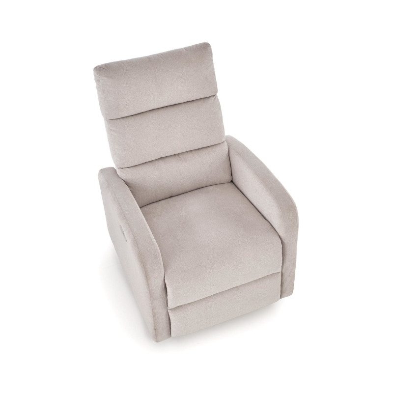 Fotel rozkładany elektrycznie CARINEX COMFORT LIGHT BEIGE jasny beżowy