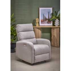 Fotel rozkładany elektrycznie CARINEX COMFORT LIGHT BEIGE jasny beżowy