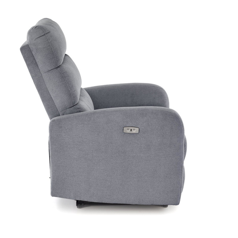 Fotel rozkładany elektrycznie CARINEX COMFORT GREY popielaty