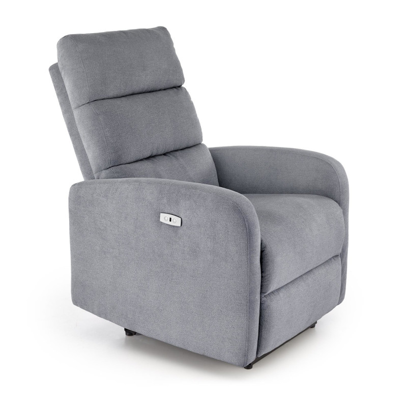 Fotel rozkładany elektrycznie CARINEX COMFORT GREY popielaty