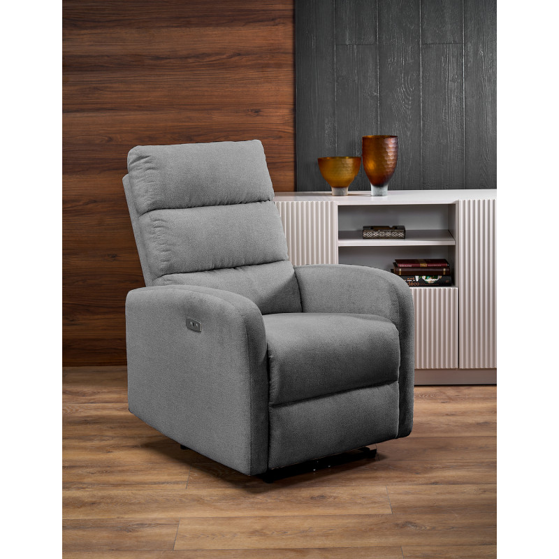 Fotel rozkładany elektrycznie CARINEX COMFORT GREY popielaty