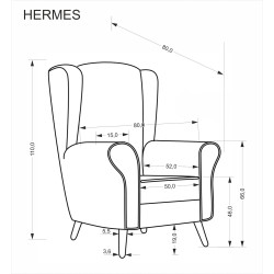 Fotel HERMEX CLASSIC BEIGE beżowy