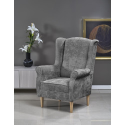 Fotel HERMEX CLASSIC GREY popielaty