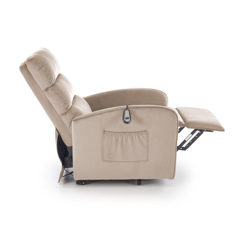 Fotel rozkładany elektrycznie MARONIX COMFORT BEIGE beżowy