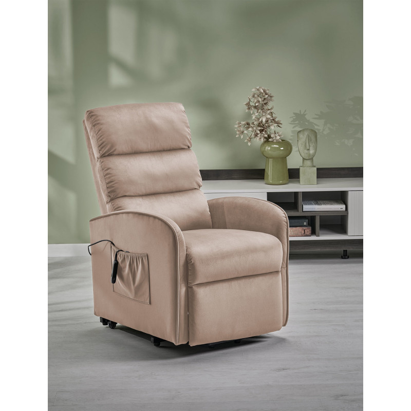 Fotel rozkładany elektrycznie MARONIX COMFORT BEIGE beżowy