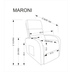 Fotel rozkładany elektrycznie MARONIX COMFORT BEIGE beżowy