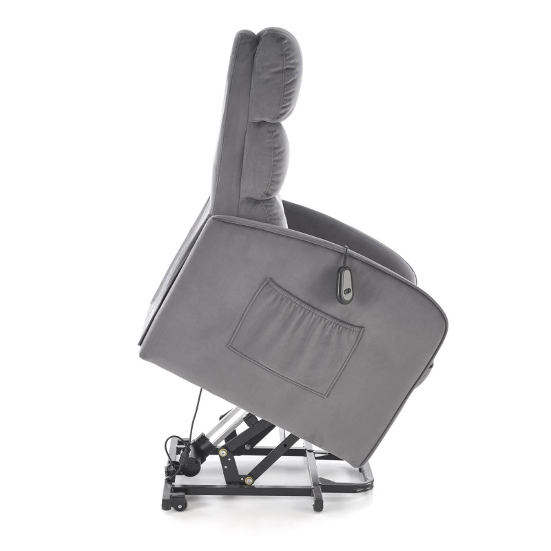 Fotel rozkładany elektrycznie MARONIX COMFORT GREY popielaty