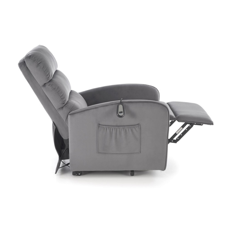 Fotel rozkładany elektrycznie MARONIX COMFORT GREY popielaty