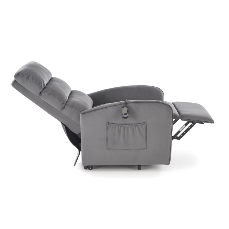 Fotel rozkładany elektrycznie MARONIX COMFORT GREY popielaty