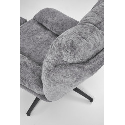 Fotel wypoczynkowy PESTOX MODERN GREY popielaty (z podnóżkiem)