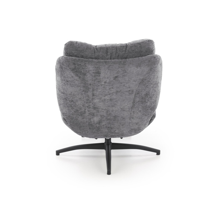 Fotel wypoczynkowy PESTOX MODERN GREY popielaty (z podnóżkiem)