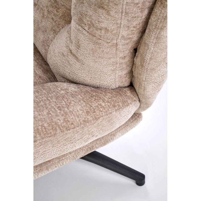 Fotel wypoczynkowy PESTOX MODERN BEIGE beżowy (z podnóżkiem)