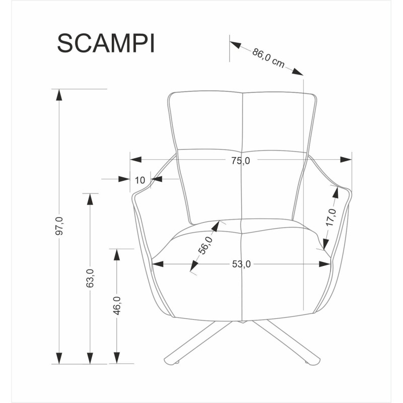 Fotel wypoczynkowy SCAMPIX MODERN CAPPUCCINO