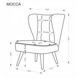 Fotel wypoczynkowy MOCCIN BOHO CAPPUCCINO