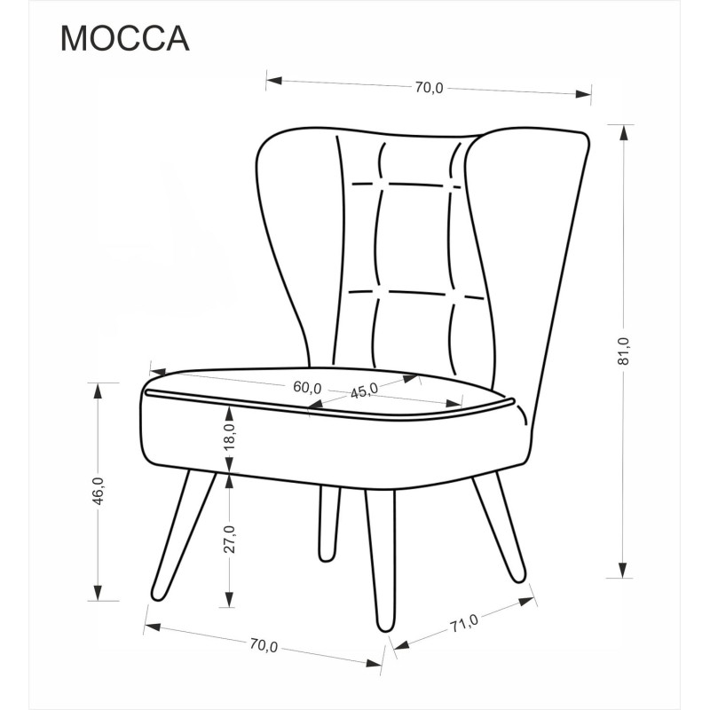 Fotel wypoczynkowy MOCCIN BOHO CAPPUCCINO