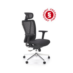 Fotel obrotowy gabinetowy VIXOR OFFICE BLACK czarny