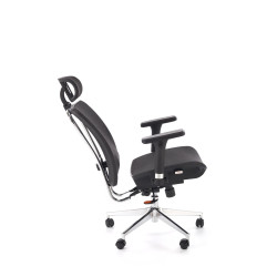 Fotel obrotowy gabinetowy VIXOR OFFICE BLACK czarny