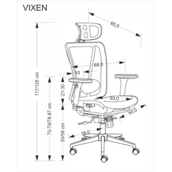 Fotel obrotowy gabinetowy VIXOR OFFICE BLACK czarny