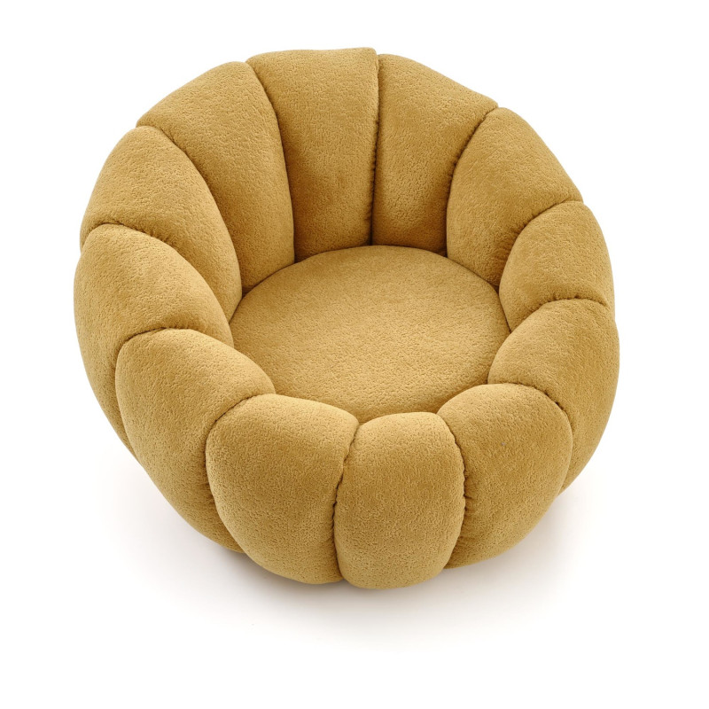 Fotel wypoczynkowy GASPEX MODERN MUSTARD musztardowy