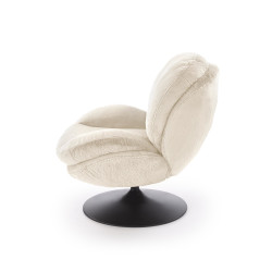 Fotel wypoczynkowy obrotowy SHELLIX MODERN CREAM kremowy