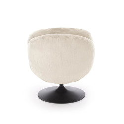 Fotel wypoczynkowy obrotowy SHELLIX MODERN CREAM kremowy