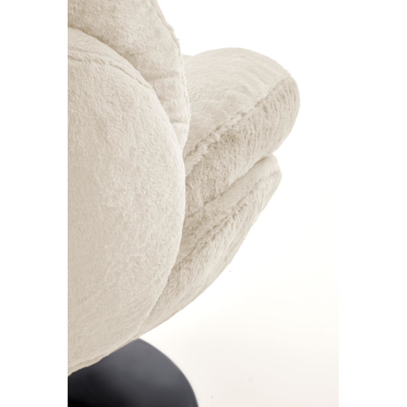 Fotel wypoczynkowy obrotowy SHELLIX MODERN CREAM kremowy