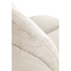 Fotel wypoczynkowy obrotowy SHELLIX MODERN CREAM kremowy
