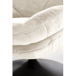 Fotel wypoczynkowy obrotowy SHELLIX MODERN CREAM kremowy