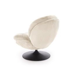 Fotel wypoczynkowy obrotowy SHELLIX MODERN CREAM kremowy