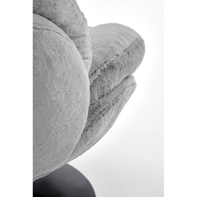 Fotel wypoczynkowy obrotowy SHELLIX MODERN GREY popielaty