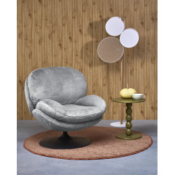 Fotel wypoczynkowy obrotowy SHELLIX MODERN GREY popielaty