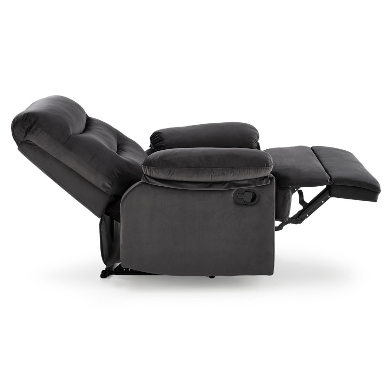 Fotel wypoczynkowy rozkładany DRAGOR COMFORT BLACK czarny