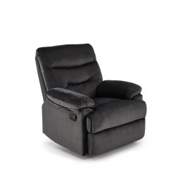 Fotel wypoczynkowy rozkładany DRAGOR COMFORT BLACK czarny