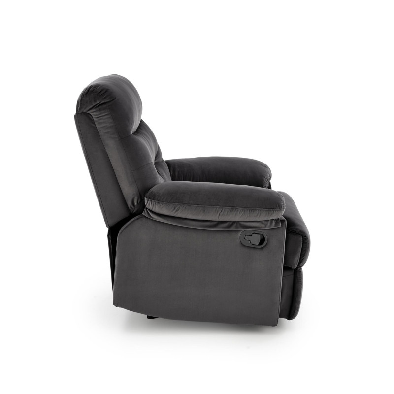 Fotel wypoczynkowy rozkładany DRAGOR COMFORT BLACK czarny