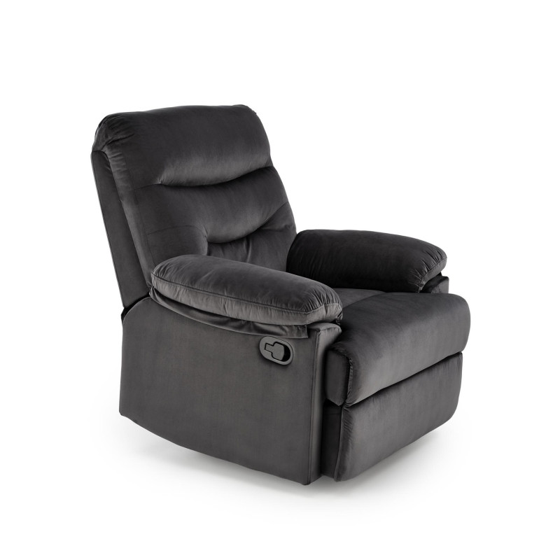 Fotel wypoczynkowy rozkładany DRAGOR COMFORT BLACK czarny