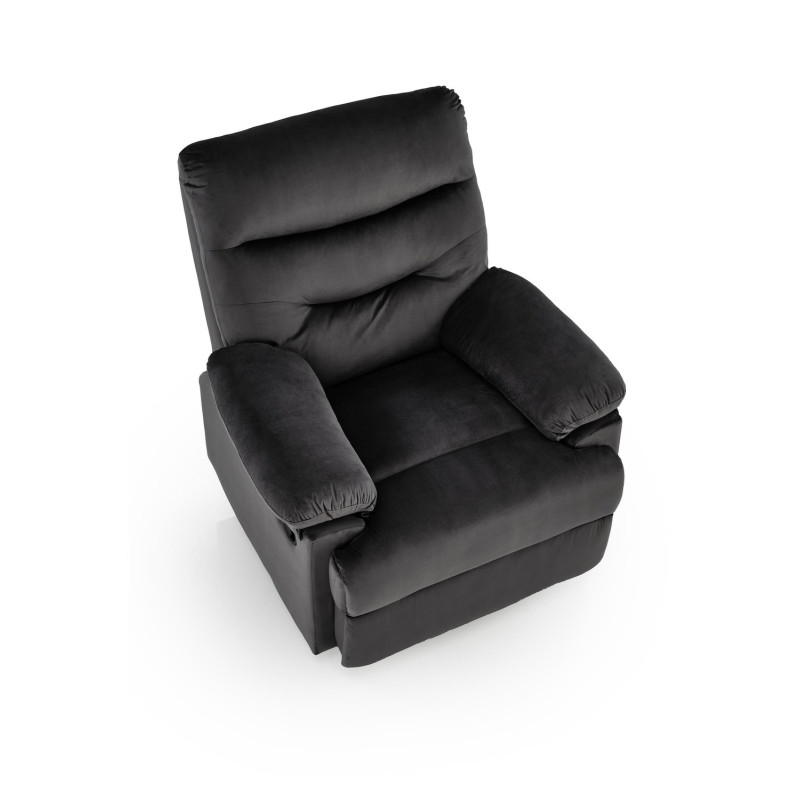 Fotel wypoczynkowy rozkładany DRAGOR COMFORT BLACK czarny