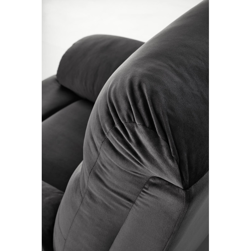 Fotel wypoczynkowy rozkładany DRAGOR COMFORT BLACK czarny