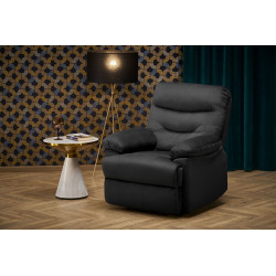Fotel wypoczynkowy rozkładany DRAGOR COMFORT BLACK czarny