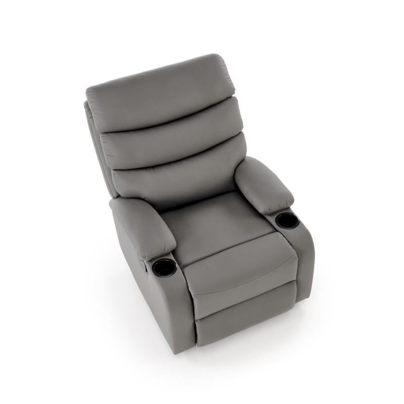 Fotel wypoczynkowy rozkładany PERUX COMFORT GREY popielaty