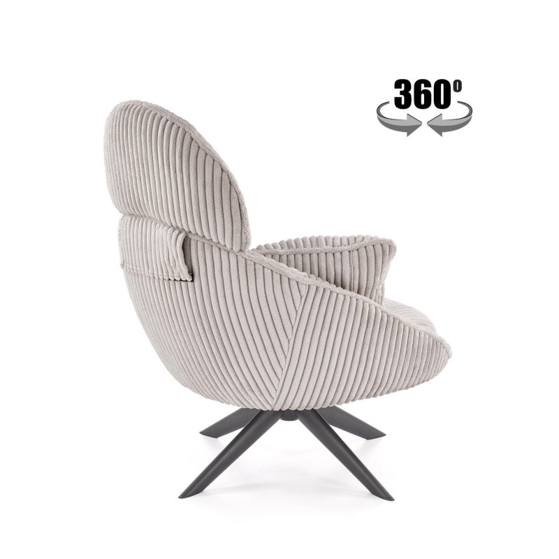 Fotel wypoczynkowy obrotowy MERRIX MODERN CAPPUCCINO