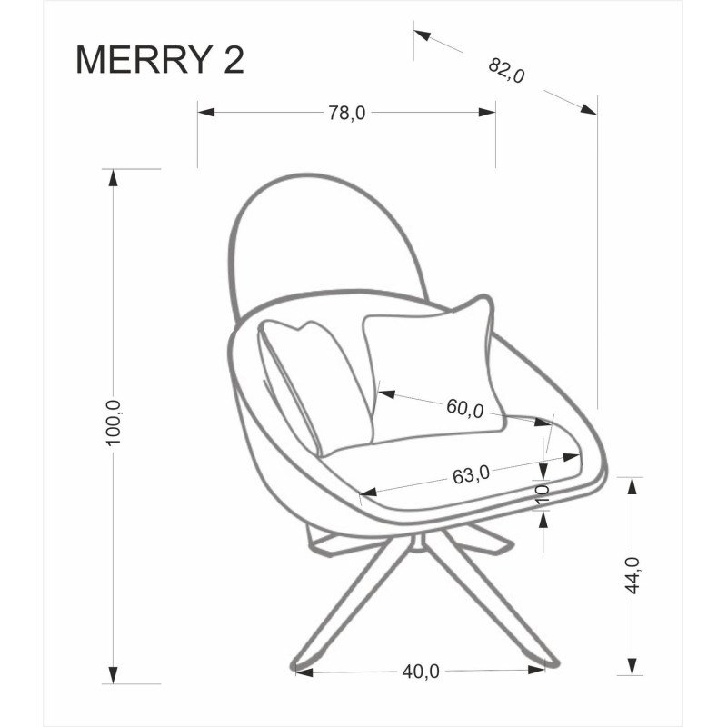 Fotel wypoczynkowy obrotowy MERRIX MODERN CAPPUCCINO