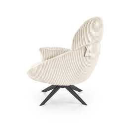 Fotel wypoczynkowy obrotowy MERRIX MODERN CREAM kremowy