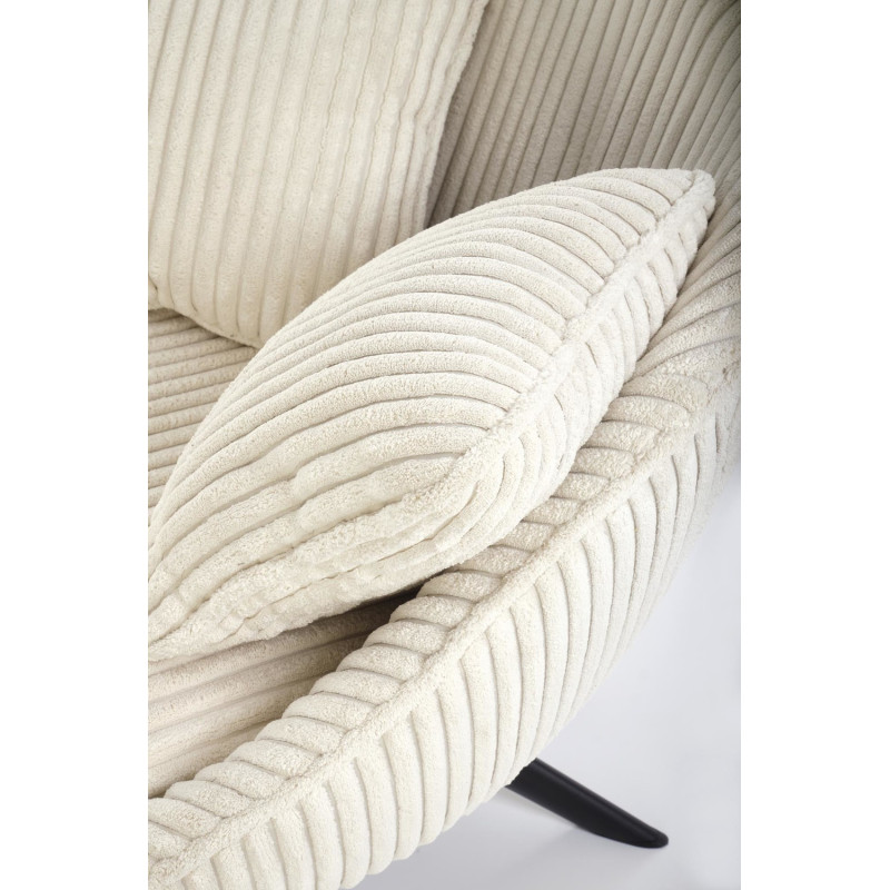 Fotel wypoczynkowy obrotowy MERRIX MODERN CREAM kremowy