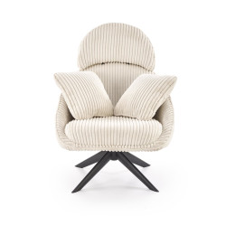 Fotel wypoczynkowy obrotowy MERRIX MODERN CREAM kremowy